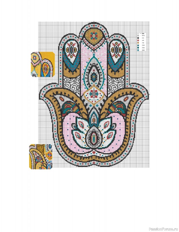 Коллекция вышивки в книге «Cross-Stitch Mandalas»