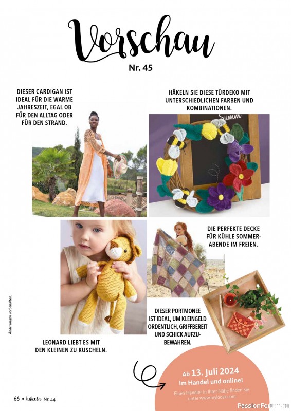 Вязаные проекты в журнале «Hakeln das MaschenMagazin №44 2024»