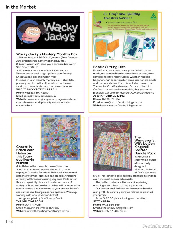 Коллекция проектов для рукодельниц в журнале «Quilters Companion №132 2025»