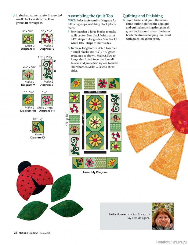 Коллекция проектов для рукодельниц в журнале «McCalls Quilting - Spring 2025»