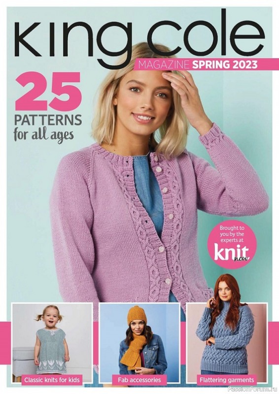 Вязаные модели спицами в журнале &laquo;King Cole Magazine - Spring 2023&raquo;