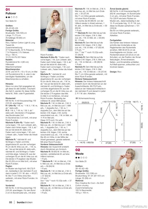 Вязаные модели в журнале «Burda Stricken №3 2020»