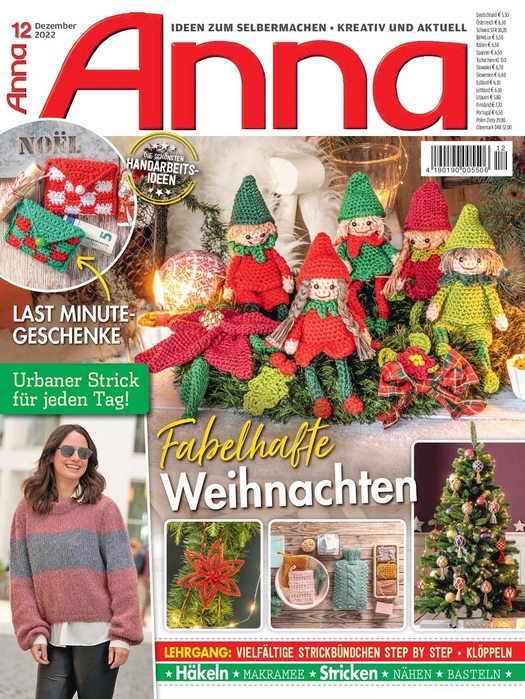 Коллекция проектов для рукодельниц в журнале &laquo;Anna Germany №12 2022&raquo;