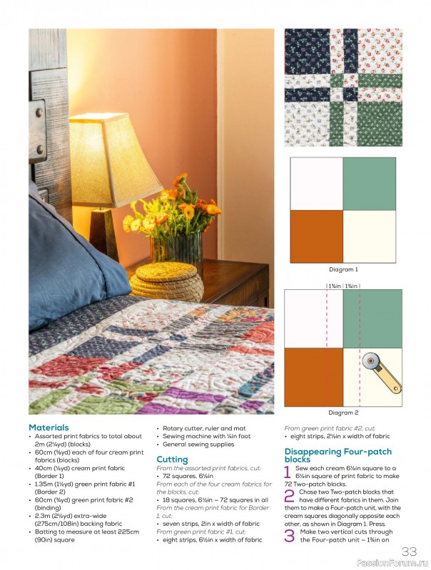 Коллекция проектов для рукодельниц в журнале «Quilters Companion №132 2025»