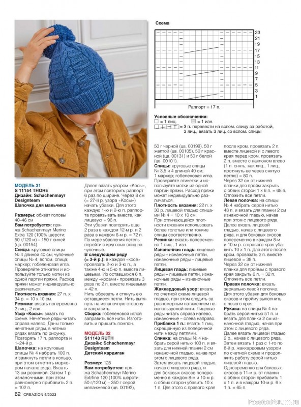Вязаные модели в журнале «Creazion №4 2023»