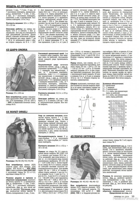 Вязаные модели в журнале «Verena №4 2024»