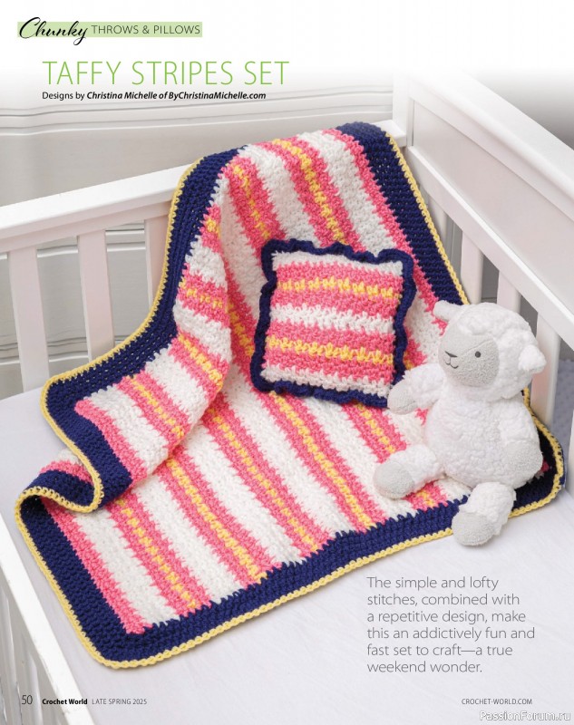 Вязаные проекты крючком в журнале «Crochet World - Late Spring 2025»