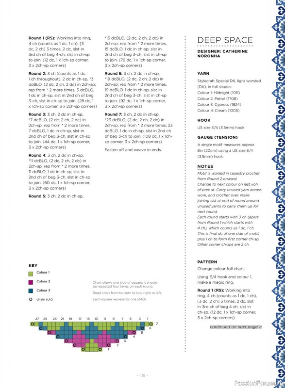 Вязаные проекты в журнале «100 Crochet Tiles – 1st Edition 2023». Продолжение
