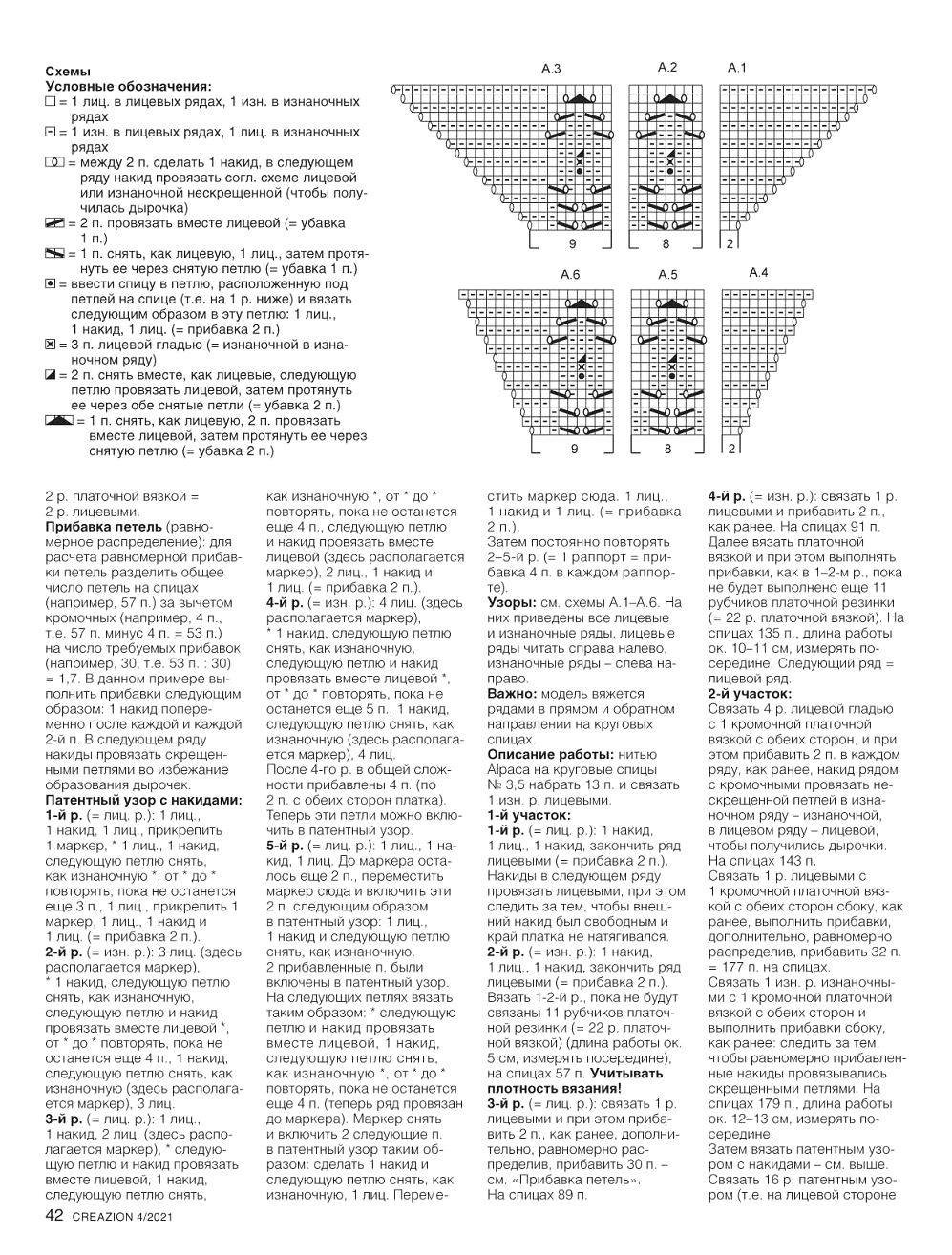Модели спицами и крючком в журнале "Creazion" №4 2021