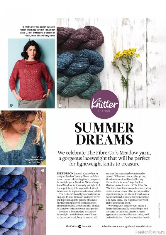 Вязаные проекты спицами в журнале «The Knitter №191 2023»