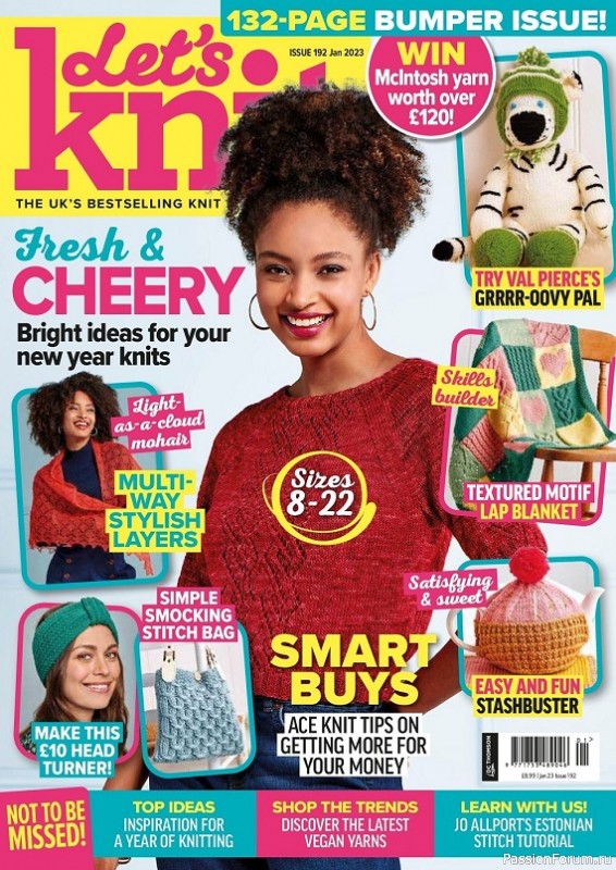Вязаные проекты спицами в журнале &laquo;Let&#039;s Knit №192 2023&raquo;