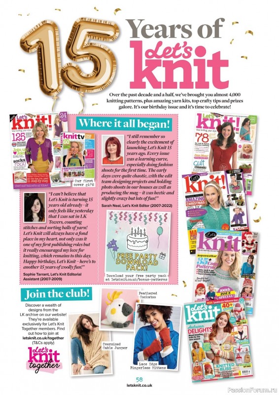 Вязаные проекты спицами в журнале «Let's Knit №188 2022»