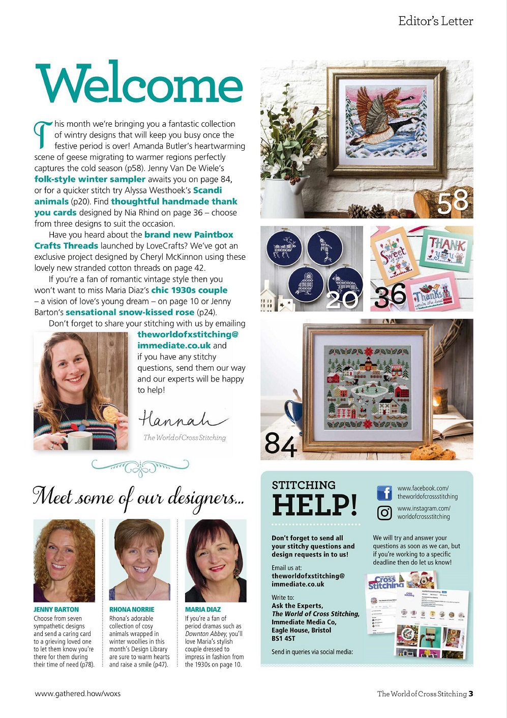 Для любителей вышивания крестом журнал "The World of Cross Stitching" №315 2021