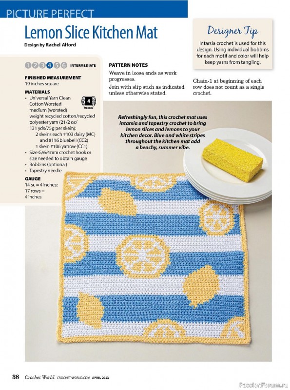 Вязаные проекты крючком в журнале «Crochet World - April 2023»