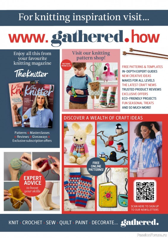Вязаные проекты спицами в журнале «The Knitter №215 2025»