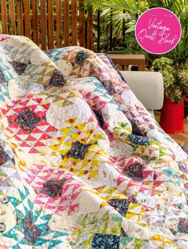 Коллекция проектов для рукодельниц в журнале «Quilters Companion №132 2025»