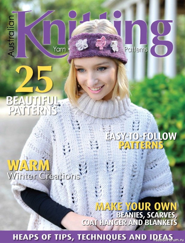 Вязаные модели спицами в журнале &laquo;Australian Knitting Vol. 17 №2 2025&raquo;