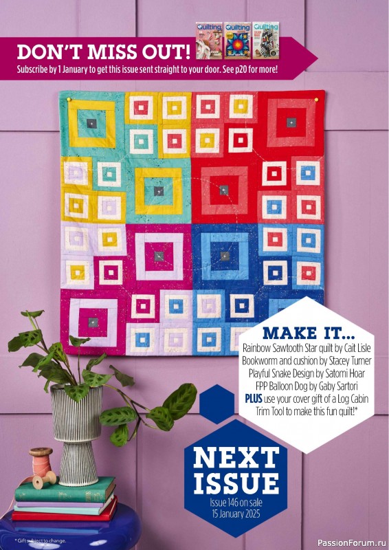 Коллекция проектов для рукодельниц в журнале «Love Patchwork & Quilting №145 2024»