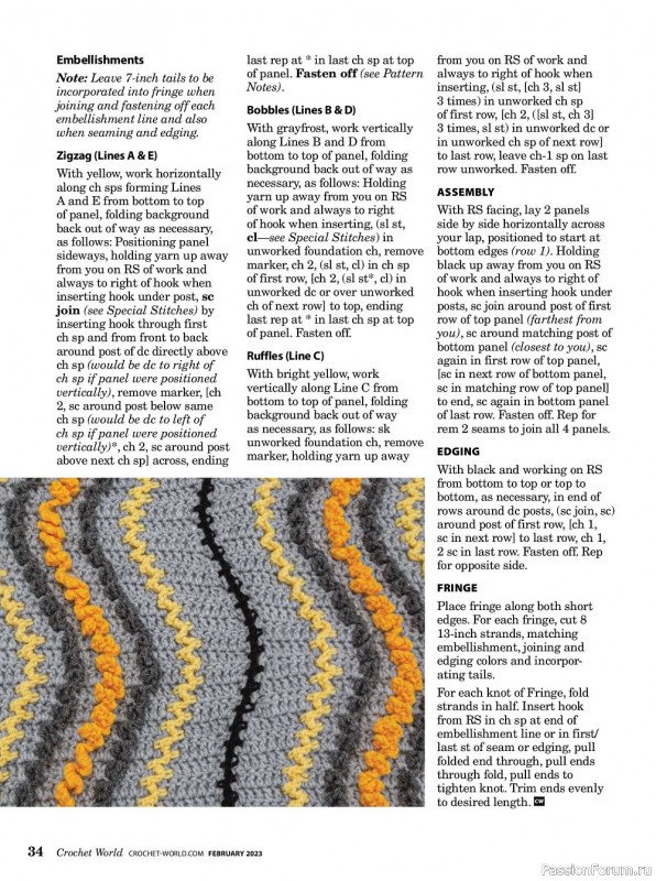 Вязаные проекты крючком в журнале «Crochet World - February 2023»