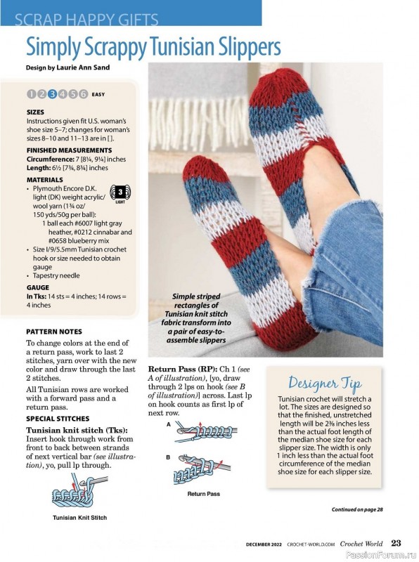 Вязаные проекты крючком в журнале «Crochet World - December 2022»