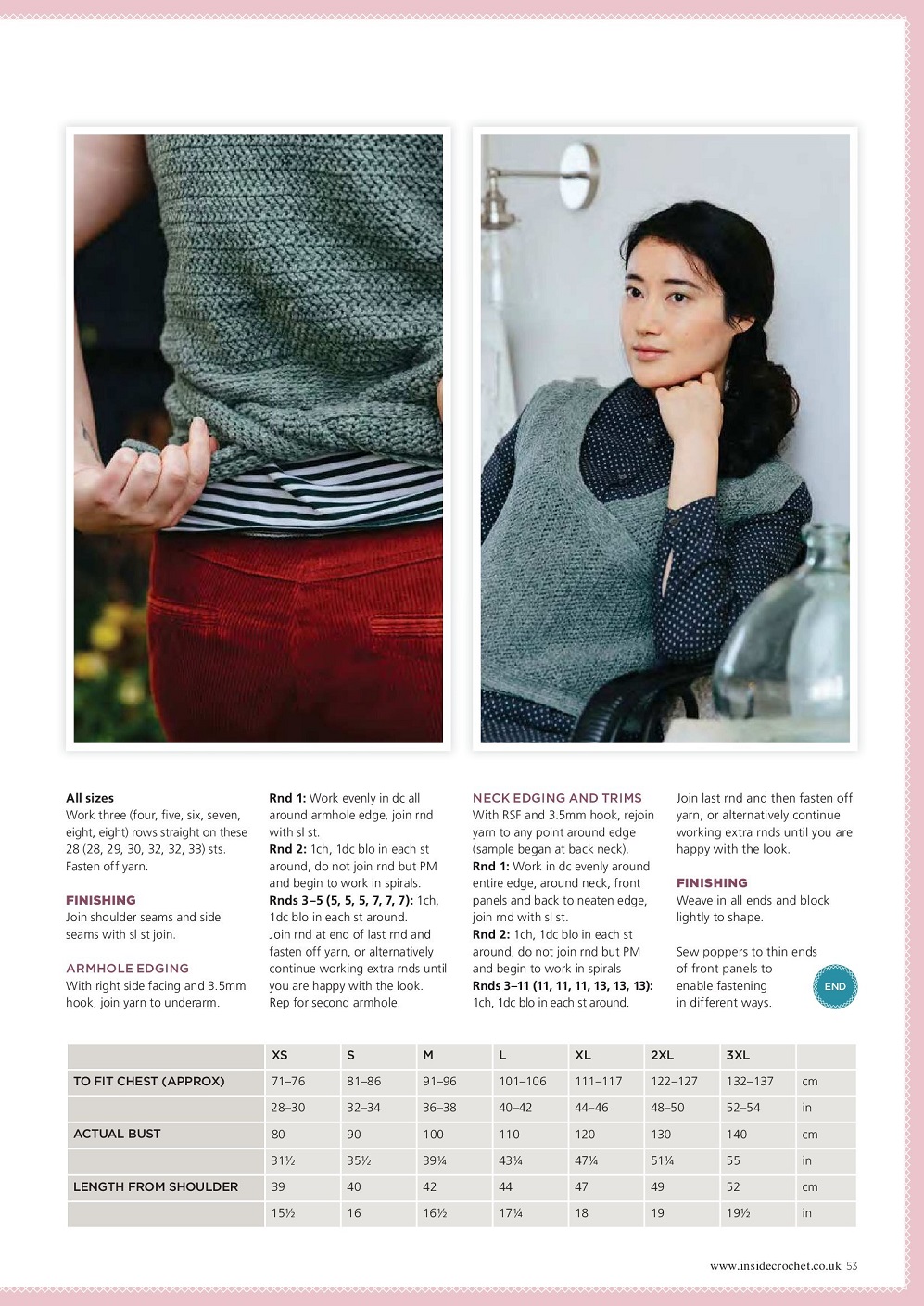 Вязаные модели одежды в журнале "Inside Crochet №144 2022"