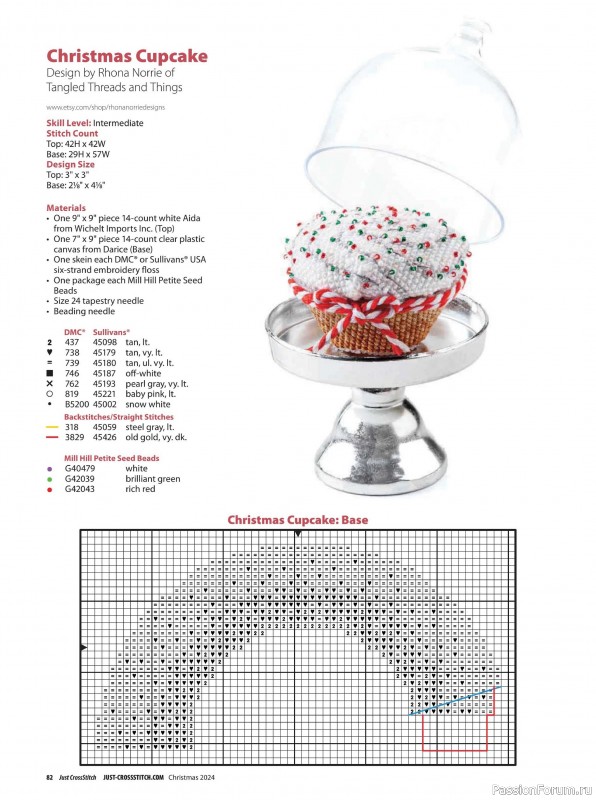 Коллекция вышивки в журнале «Just Cross Stitch - Christmas 2024»