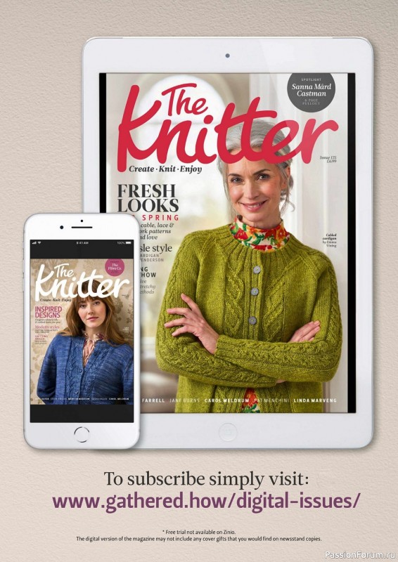 Вязаные модели спицами в журнале «The Knitter №176 2022»