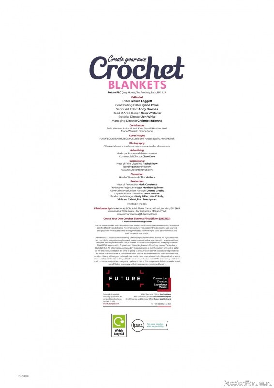 Вязаные проекты крючком в журнале «Create Your Own Crochet Blankets - 2023»