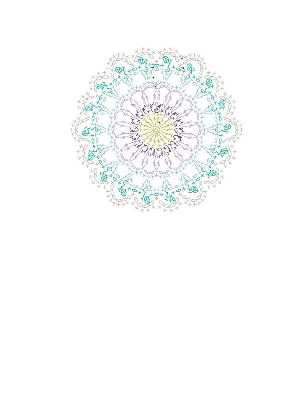 Коллекция проектов крючком в книге &laquo;100 Crochet Tiles&raquo;