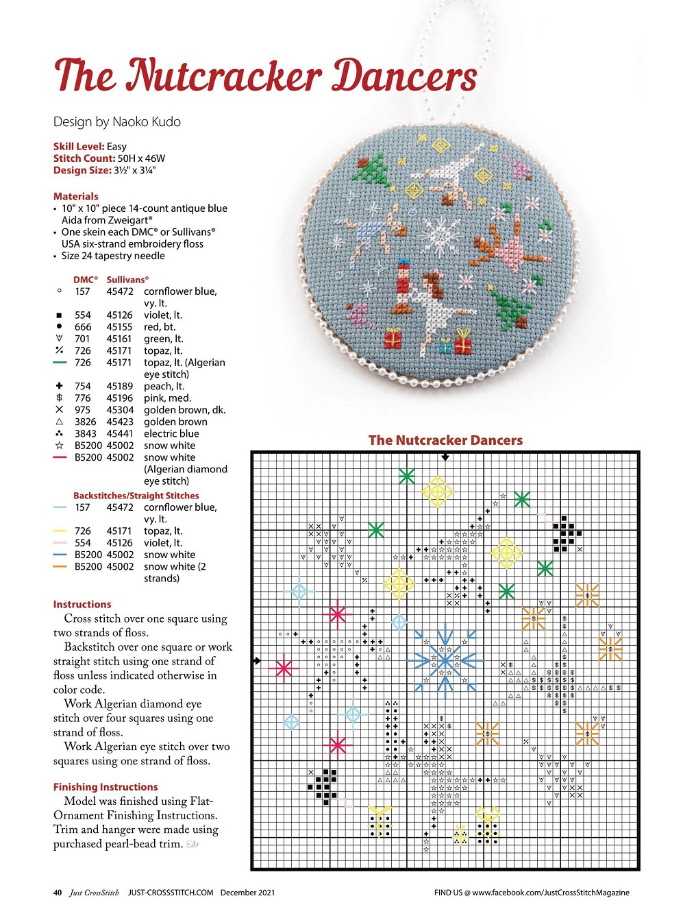 Журнал "Just CrossStitch - December" 2021