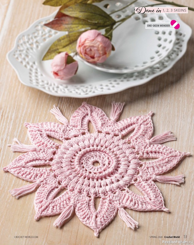 Вязаные проекты крючком в журнале «Crochet World - Spring 2024»
