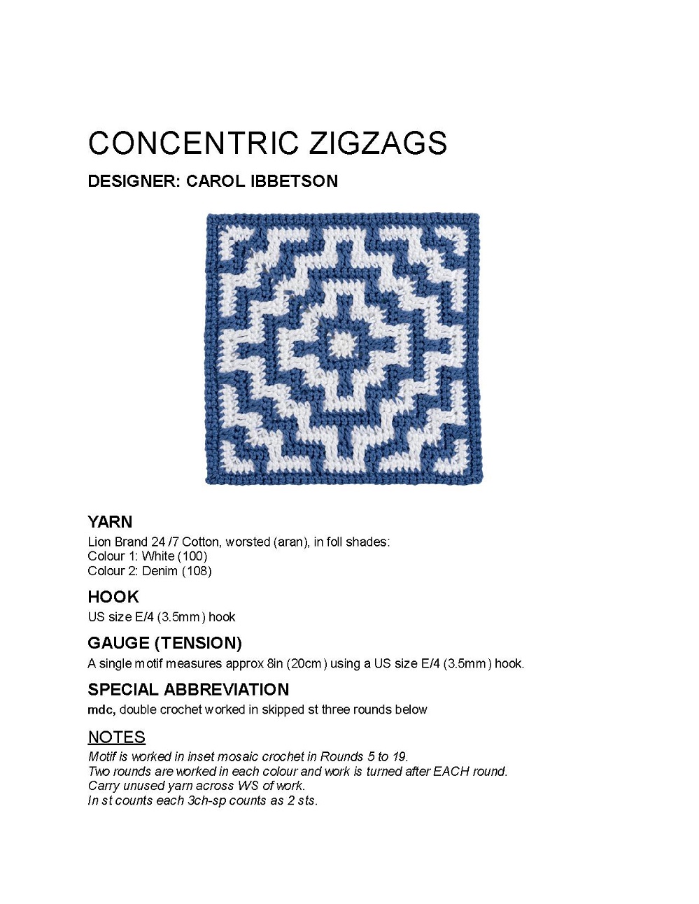 Коллекция проектов крючком в книге &laquo;100 Crochet Tiles&raquo;
