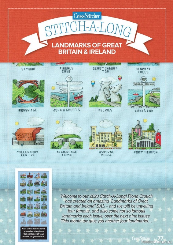 Коллекция вышивки в журнале «CrossStitcher №400 2023»