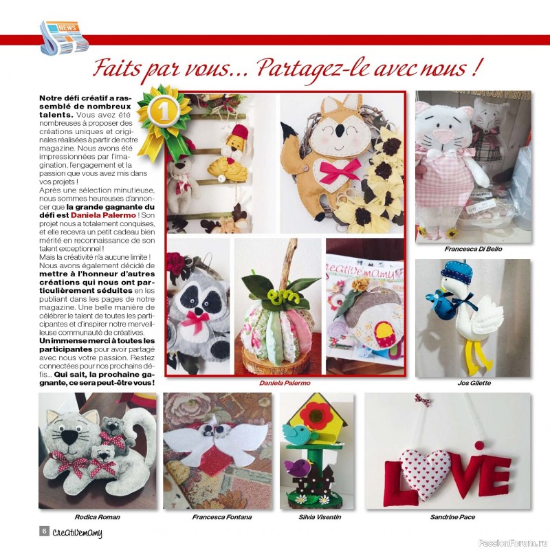 Вязаные проекты в журнале «Creer avec Creative Mamy №13 2025»