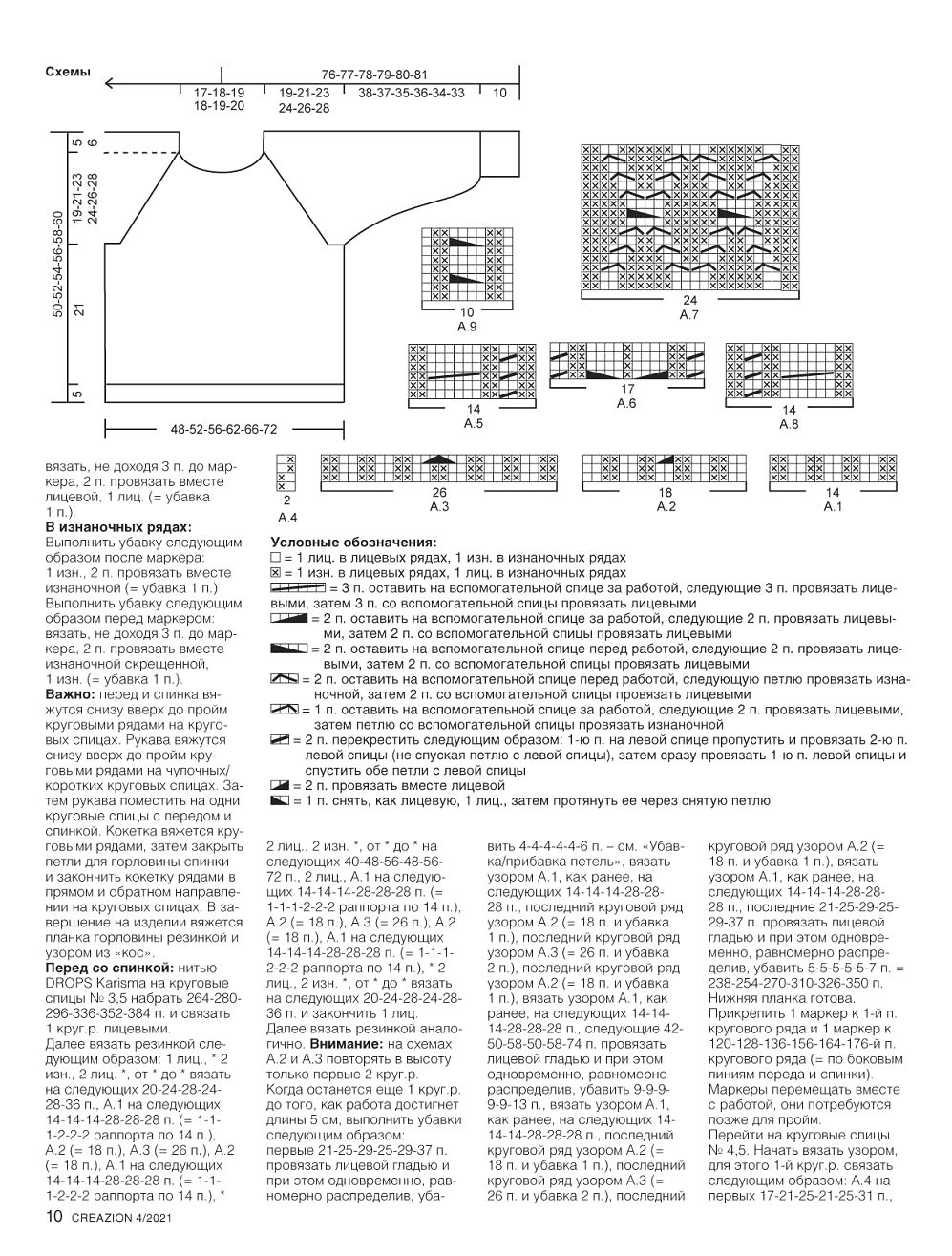 Модели спицами и крючком в журнале "Creazion" №4 2021