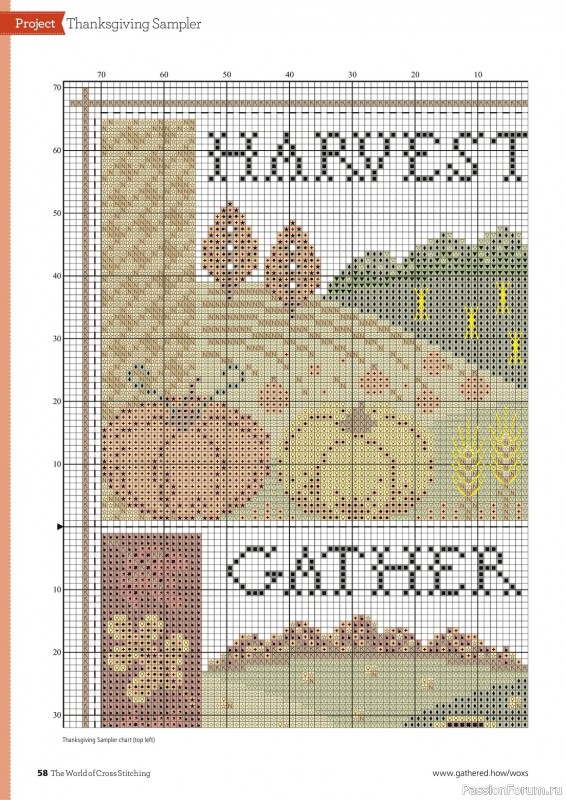Коллекция вышивки в журнале «The World of Cross Stitching №338 2022»