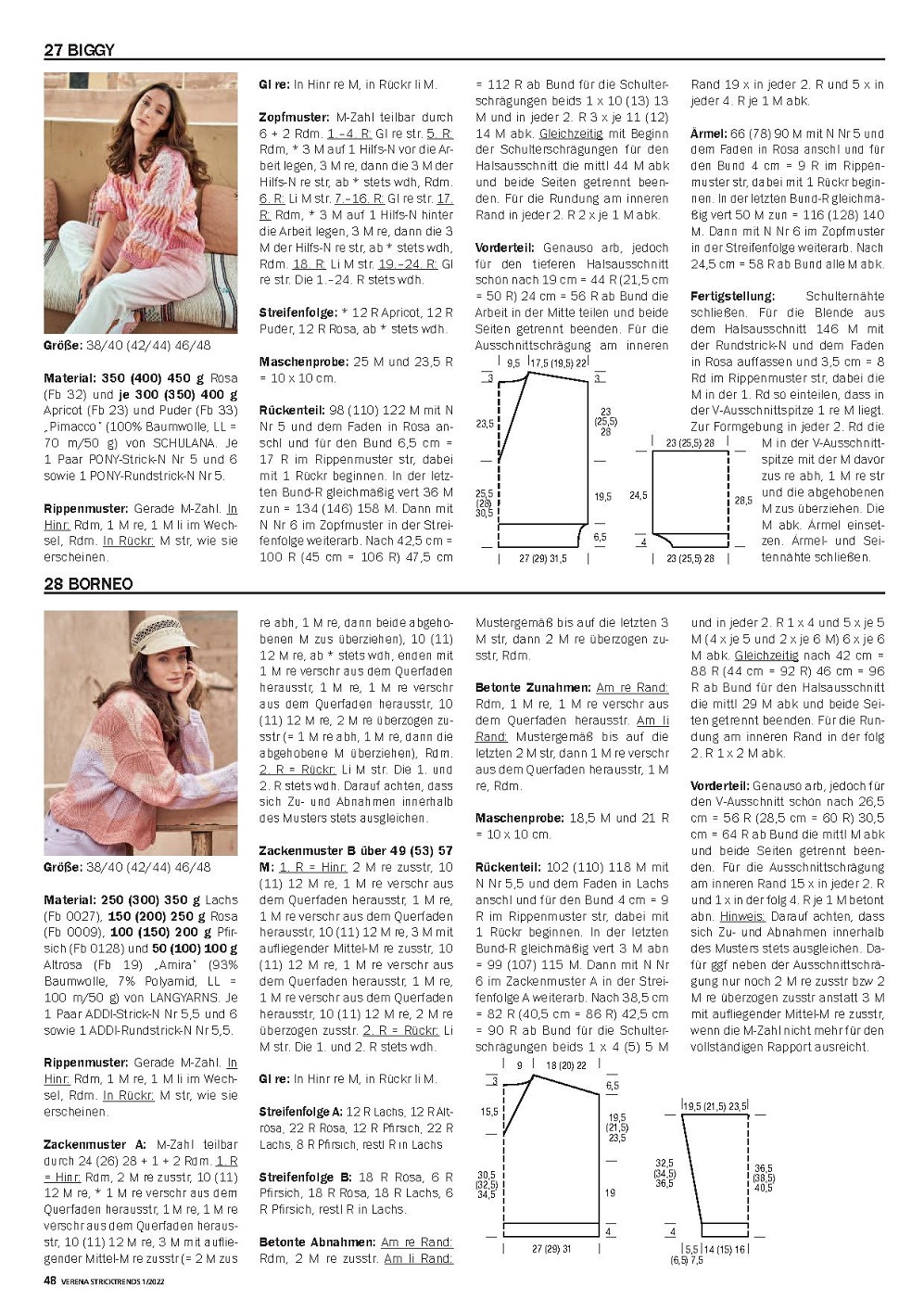 Стильные моделеи в журнале"Verena Stricktrends №1 2022"