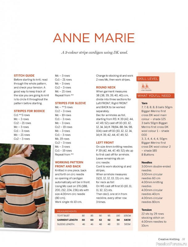 Вязаные модели спицами в журнале «Creative Knitting №85 2024»