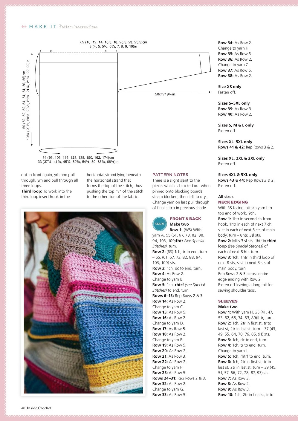 Вязаные модели одежды в журнале "Inside Crochet №144 2022"