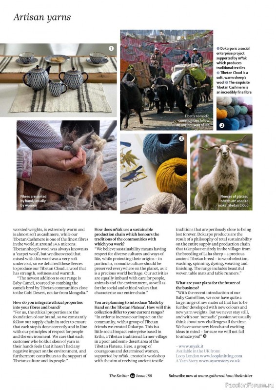 Вязаные проекты спицами в журнале «The Knitter №188 2023»
