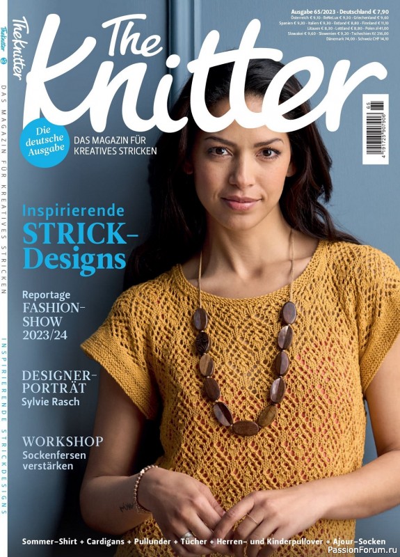 Вязаные проекты спицами в журнале &laquo;The Knitter Germany №65 2023&raquo;