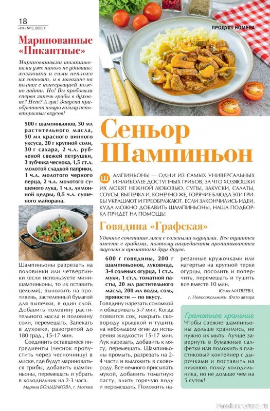 Коллекция кулинарных рецептов в журнале «Наша кухня №3 2025»