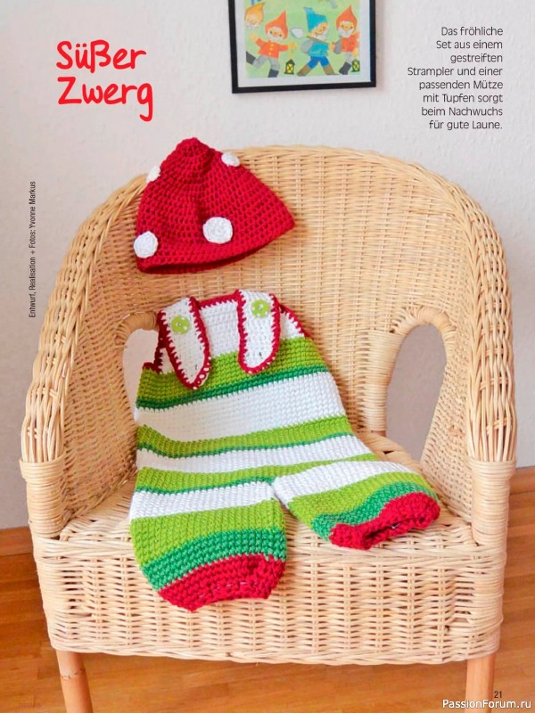 Вязаные модели для детей в журнале «Baby Strick №1 2023 Hakelmaschen»