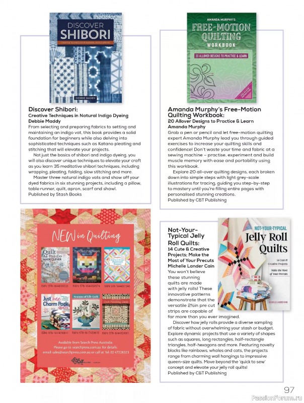 Коллекция проектов для рукодельниц в журнале «Quilters Companion №133 2025»