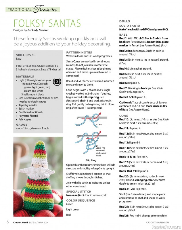 Вязаные проекты крючком в журнале «Crochet World - Late Autumn 2024»