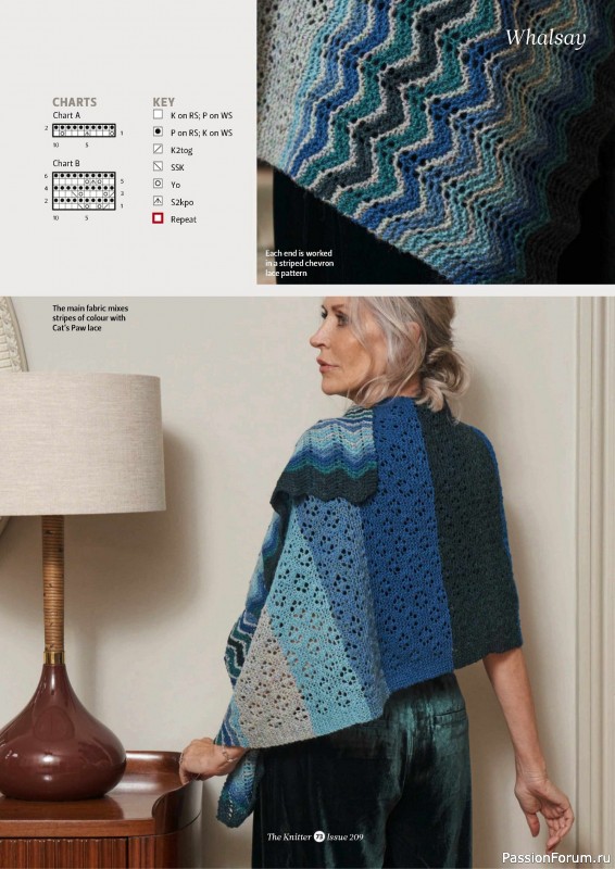 Вязаные проекты спицами в журнале «The Knitter №209 2024»