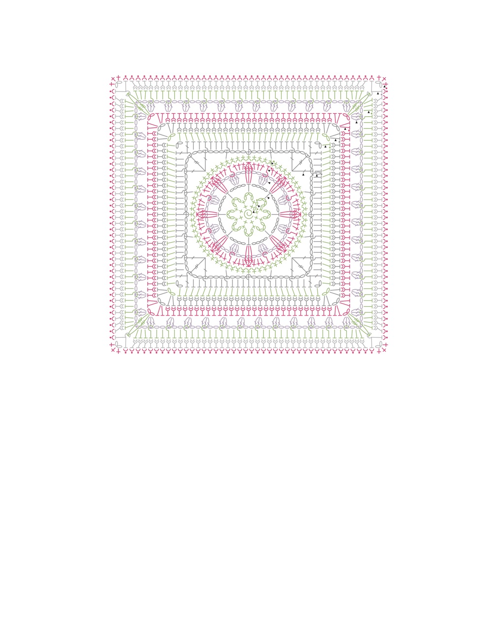 Коллекция проектов крючком в книге &laquo;100 Crochet Tiles&raquo;