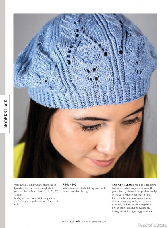 Вязаные модели в журнале «Interweave Knits - Spring 2024»