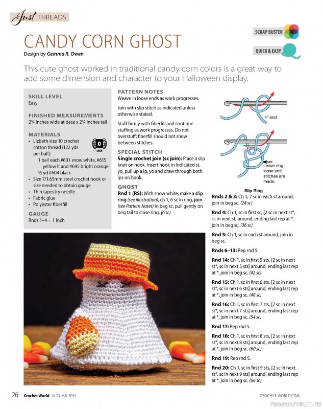 Вязаные проекты крючком в журнале «Crochet World - Autumn 2024»