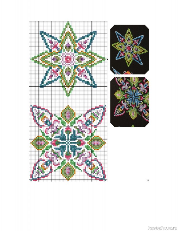 Коллекция вышивки в книге «Cross-Stitch Mandalas»